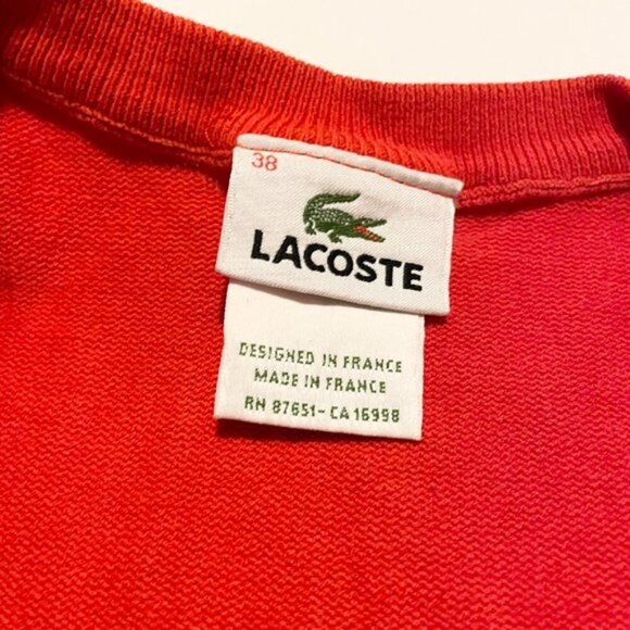 Lacoste Vneck Sweater Womens Size 38 - Picture 3 of 16